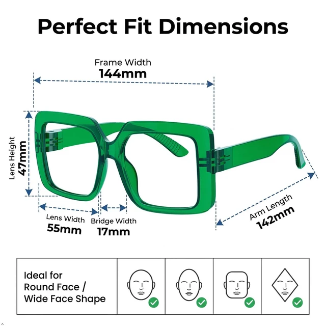 Alt view image 2 of 5 - Eyekepper Blue Light Reading Glasses Women 2.25, Large 6 Pack