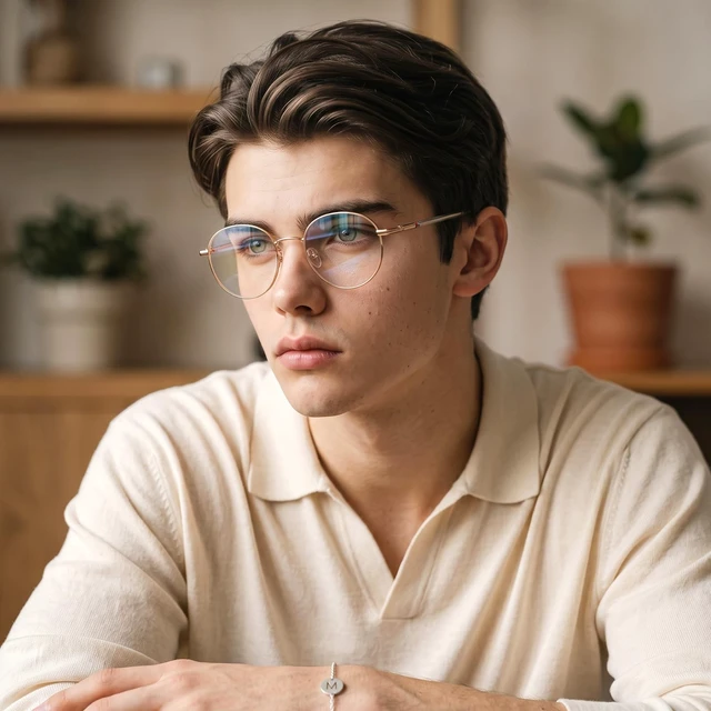 Alt view image 2 of 5 - Dollger Round Blue Light Blocking Glasses for Women Men Circle Clear Lens Metal Frame Computer Gaming Eyeglasses Blue Light Glasses