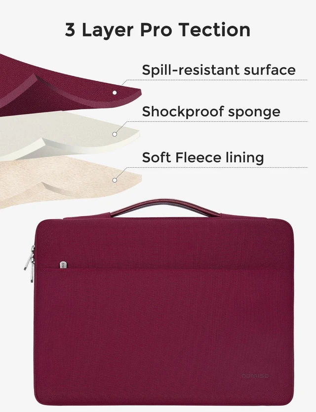 Alt view image 5 of 5 - DOMISO 360 Protective Laptop Sleeve Laptop Case 15.6 inch