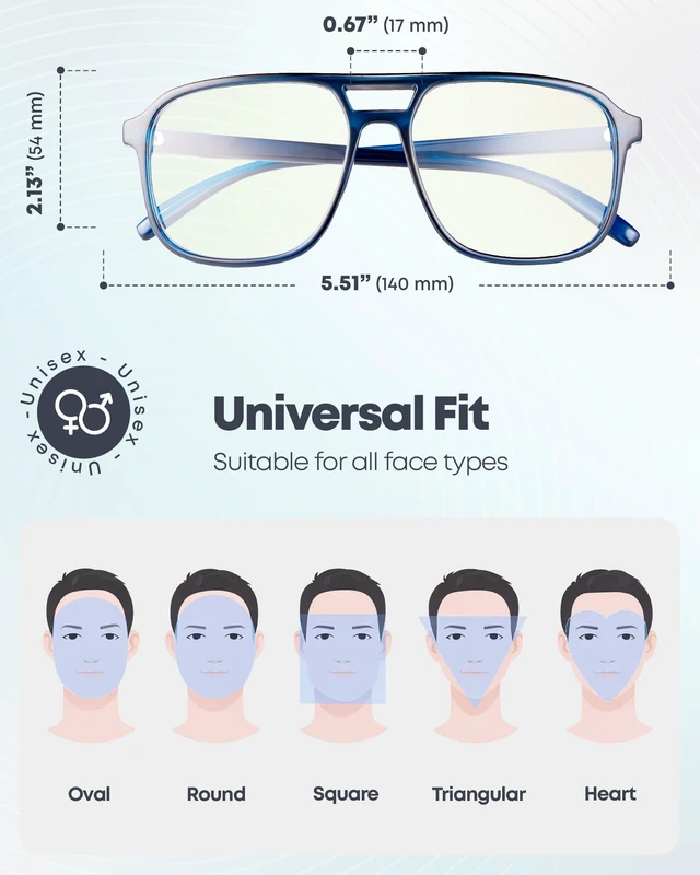 Alt view image 4 of 5 - Prospek Blue Light Glasses for Men Women, Computer Readers, Anti Glare