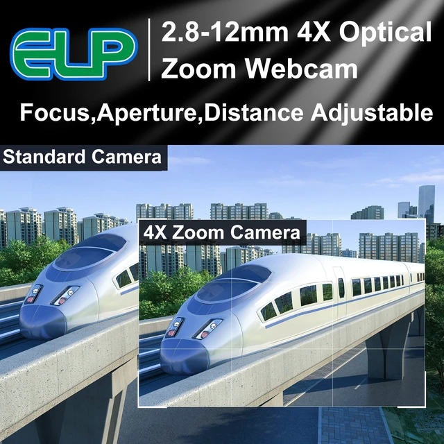 Alt view image 2 of 5 - H.264 USB Camera with Microphone, 2.8-12mm 4X Optical Zoom, 1080P@30FPS