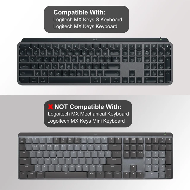 Alt view image 3 of 5 - CASEDAO Hard Keyboard Carrying Case Sleeve Cover for Logitech MX Keys S/MX Keys Advanced Keyboard, Travel Protective Storage Bag