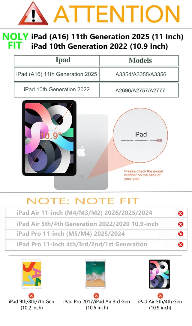 Alt view image 2 of 5 - Vimorco for iPad (A16) 11th/10th Generation Case 2025 Pencil Holder, Pocket