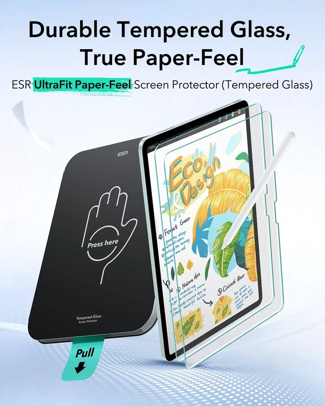 Alt view image 2 of 5 - ESR 2 Pack Paper-Feel Screen Protectors for iPad Pro 13 Inch (M5/M4)