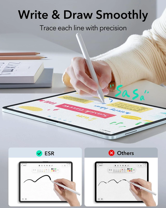 Alt view image 3 of 5 - ESR 2 Pack Paper-Feel Screen Protectors for iPad Pro 13 Inch (M5/M4)