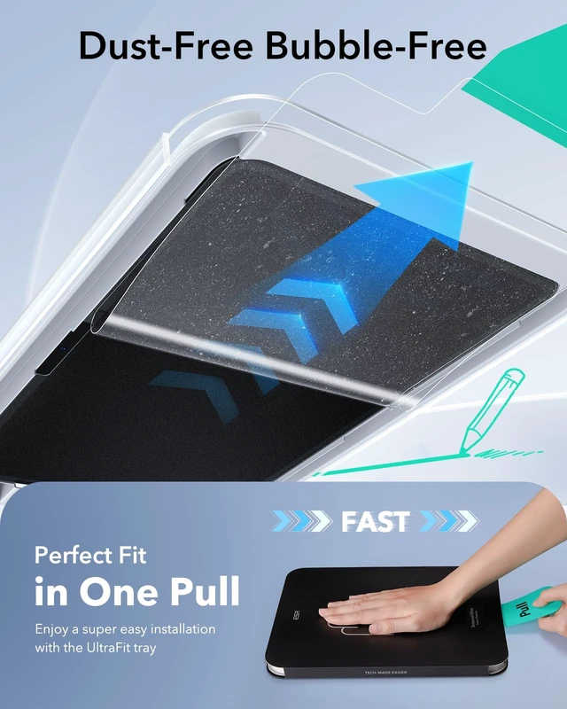 Alt view image 4 of 5 - ESR 2 Pack Paper-Feel Screen Protectors for iPad Pro 13 Inch (M5/M4)