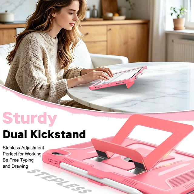 Alt view image 2 of 5 - Supveco Rugged Case for iPad (A16) & 10th Generation with Screen Protector