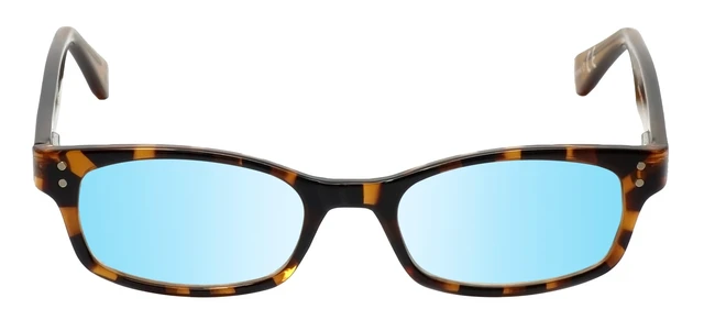 Alt view image 5 of 5 - Medspex Corinne McCormack Channing Color Therapy Reading Glasses +2.75 Tortoise Havana Brown Gold Amber/Baby Blue Womens Fluorescent Light Sensitivity Chromotherapy Chakra Healing