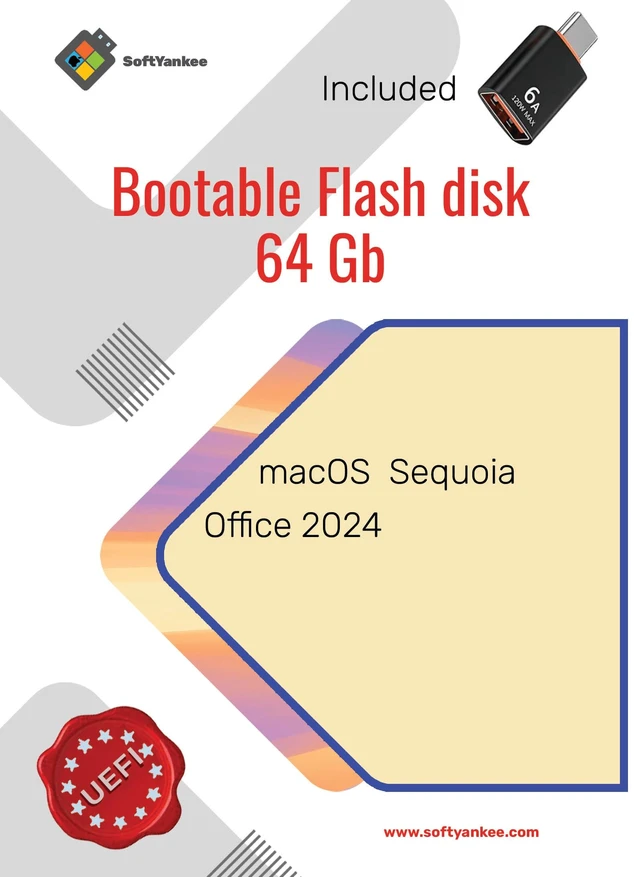 Alt view image 2 of 5 - 64 GB Bootable Flash Drive MacOs Sequoia, Office 2024