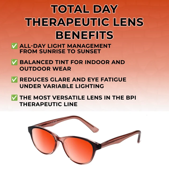 Alt view image 2 of 5 - Medspex Corinne McCormack Polly Color Therapy Reading Glasses +0.50 Pink Black Fade/Amber Orange Lenses Womens Fluorescent Light Sensitivity Chromotherapy Chakra Healing