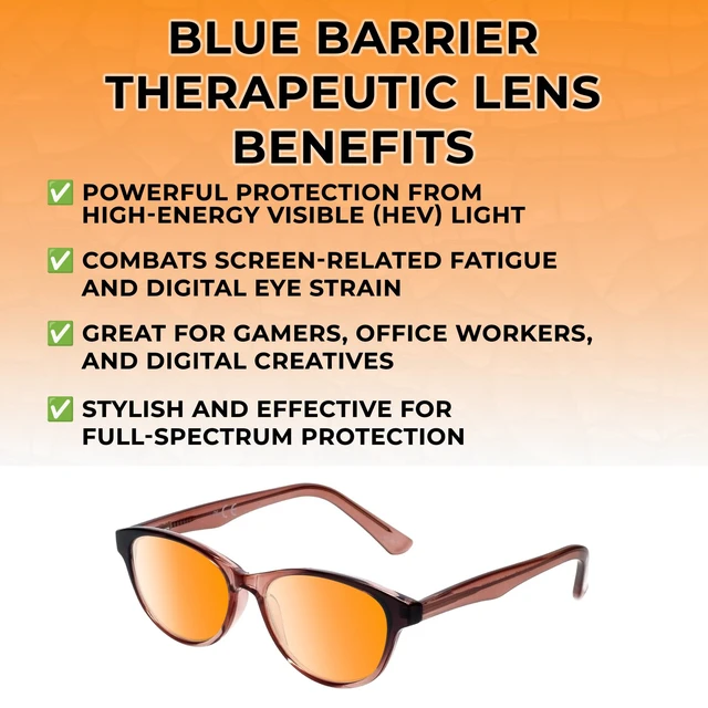 Alt view image 2 of 5 - Medspex Corinne McCormack Polly Color Therapy Reading Glasses +0.75 Pink Black Fade/Light Orange Womens Fluorescent Light Sensitivity Chromotherapy Chakra Healing