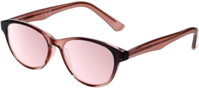 Main image of Medspex Corinne McCormack Polly Color Therapy Reading Glasses +2.75 Pink Black Fade/FL-41 Rose Womens Fluorescent Light Sensitivity Chromotherapy Chakra Healing