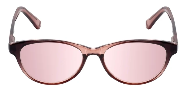 Alt view image 5 of 5 - Medspex Corinne McCormack Polly Color Therapy Reading Glasses +2.75 Pink Black Fade/FL-41 Rose Womens Fluorescent Light Sensitivity Chromotherapy Chakra Healing