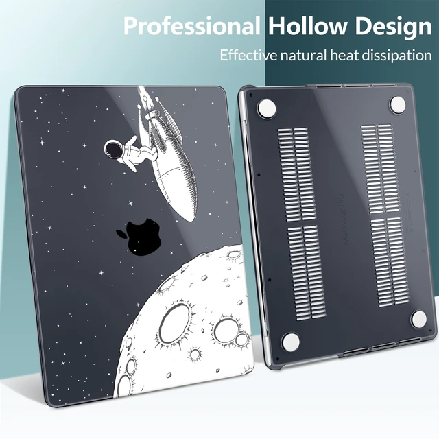 Alt view image 5 of 5 - TWOLSKOO Compatible with MacBook Pro 14 inch Case M5 2026 2025-2021 Release M4 M3 M2 M1 Pro/Max Chip, Plastic Hard Shell & Keyboard Cover & USB C to USB Adapter & Screen Film, Flying Astronauts