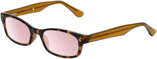 Main image of Medspex Corinne McCormack Channing Color Therapy Reading Glasses +1.50 Tortoise Havana Brown Gold Amber/FL-41 Rose Womens Fluorescent Light Sensitivity Chromotherapy Chakra Healing