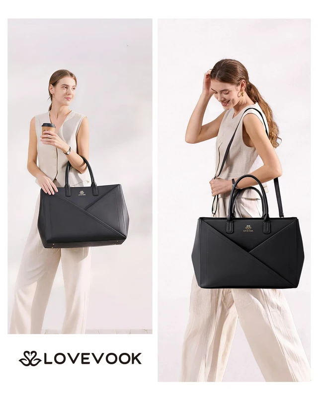 Alt view image 2 of 5 - LOVEVOOK Laptop Work Tote Bag for Women with Large Cup Holder, 16 Inch
