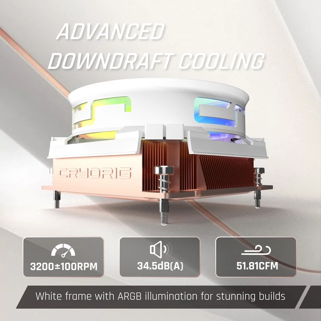 Alt view image 2 of 5 - CRYORIG C5 CU Vapor Chamber Low Profile CPU Cooler Full Copper Fin Stack Compact SFF Cooling AMD AM4/AM5 Intel LGA 1150/1200/1851/1700