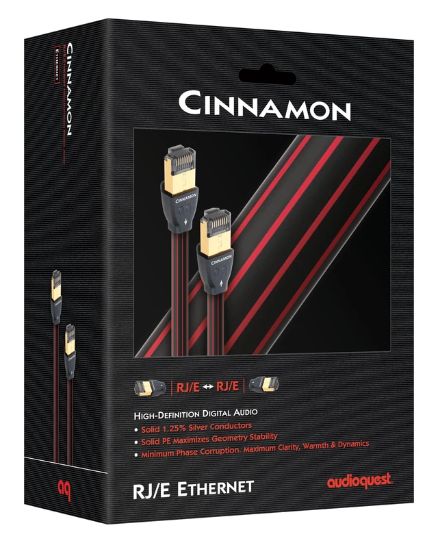 Alt view image 2 of 5 - AudioQuest 5m RJ/E Cinnamon Network Cable Cat7 Black - Network Cables (5m, Cat7, RJ-45, RJ-45, Black)