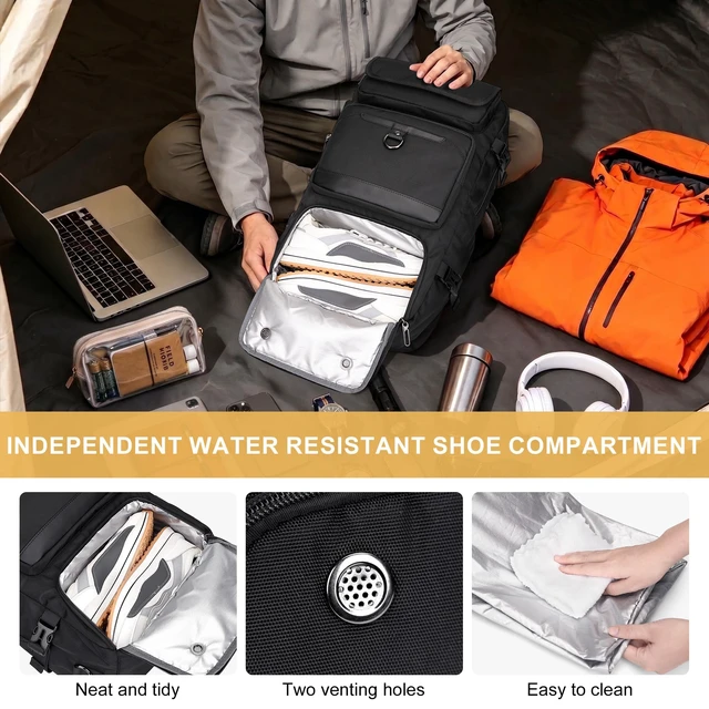 Alt view image 3 of 5 - PIJUSHI Travel Backpack Carry On Backpack for Airplanes Fits 16 inch Laptop
