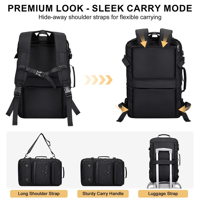 Alt view image 4 of 5 - PIJUSHI Travel Backpack Carry On Backpack for Airplanes Fits 16 inch Laptop