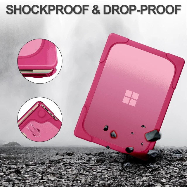 Alt view image 5 of 5 - Batianda Durable Stand Case for Microsoft Surface Laptop 13.8 Inch, Pink