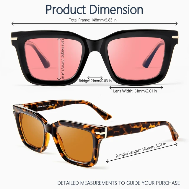 Alt view image 5 of 5 - R.F.YFQH 2 Pack Indoor Fluorescent-41 Pink & Outdoor Fluorescent-60 Brown Tinted Blue Light Blocking Glasses for Migraine, Light Sensitivity, Photophobia & LED Gaming Computer Screen Glare JF6218