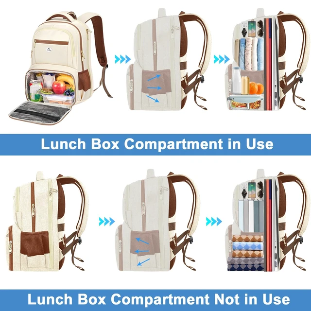 Alt view image 3 of 5 - MATEIN Backpack Lunch Bag for Women, Cute Teacher Insulated Cooler Backpack
