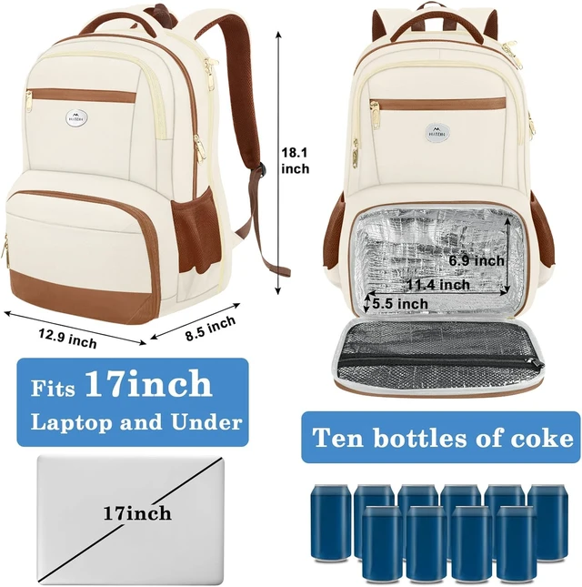 Alt view image 4 of 5 - MATEIN Backpack Lunch Bag for Women, Cute Teacher Insulated Cooler Backpack