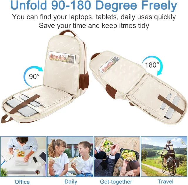Alt view image 5 of 5 - MATEIN Backpack Lunch Bag for Women, Cute Teacher Insulated Cooler Backpack