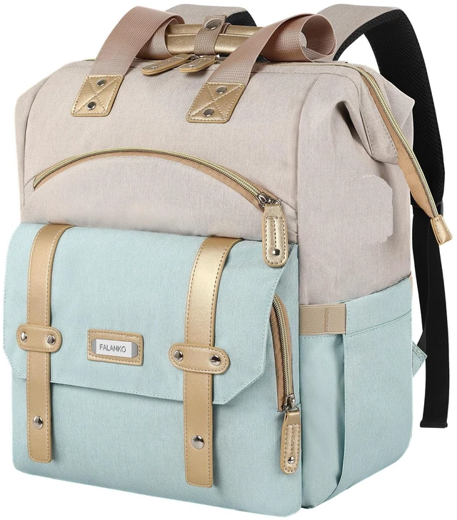 Main image of FALANKO Laptop Backpack for Women,15.6 inch Computer Backpack for Work School Nurse Teacher with Laptop Compartment,RFID,Large Wide Open,Travel BackpackTravel School Outdoor