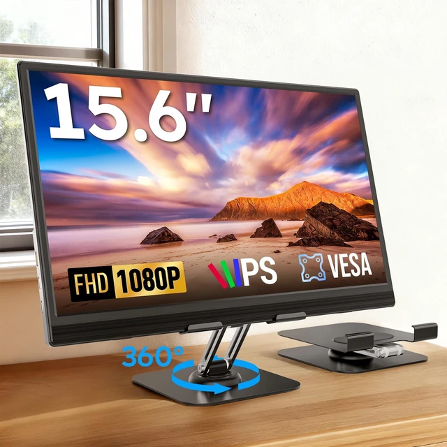 Main image of Dopesplay 15.6" FHD 1080P Portable Monitor with Adjustable Stand, Black