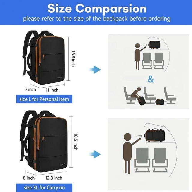 Alt view image 5 of 5 - Taygeer Backpack for Women, Carry on Backpack with Laptop Compartment