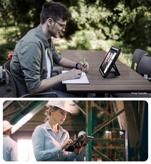 Alt view image 5 of 5 - Dexnor Case for iPad mini 7 (A17 Pro)/mini 6 8.3" Rugged Extra-Wide Stand