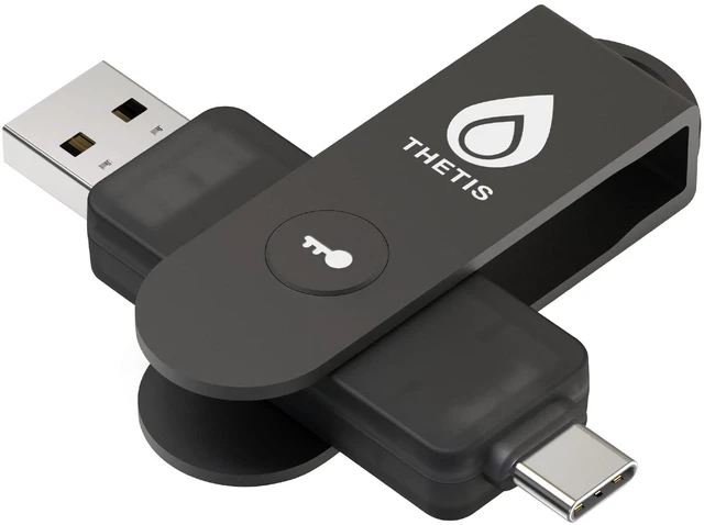 Main image of Thetis Pro FIDO2 Security Key, Two Factor Authentication NFC Security Key FIDO 2.0, Dual USB A Ports & Type C for Multi layered Protection (HOTP) in Windows/MacOS/Linux, Gmail, Facebook,Dropbox,Github