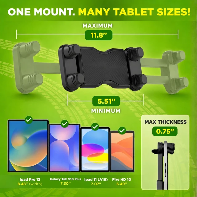 Alt view image 3 of 5 - Tablet Holder for Truck Tablet Mount - iPad Mount for Truck, Heavy Duty Super Suction Cup, 16.7 inch Long Arm & Stable, Device & iPad Holder for Dashboard,Dashboard Pad Windshield and Window - Semi