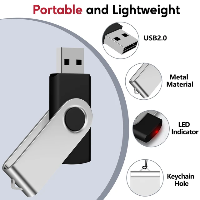 Alt view image 4 of 5 - 50 Pack 16GB USB Flash Drive, AreTop USB2.0 Bulk USB Drive Thumb Drive