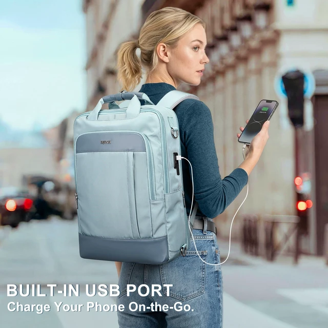 Alt view image 5 of 5 - PIJUSHI Travel Backpack Carry On Slim Laptop Daypack 25L Fits 16" Laptop