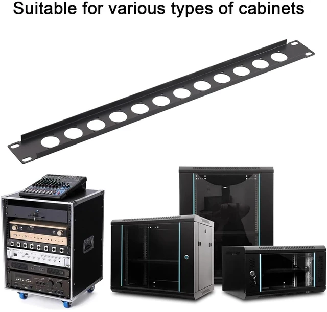 Alt view image 5 of 5 - Harrisen 1U12D XLR HDMI Audio Rack Mount Panel, 2PCS, 1U