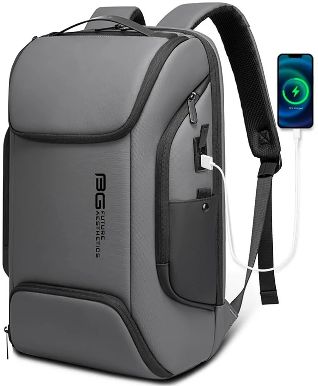 Main image of FUTURE AESTHEICS Business Laptop Smart Backpack Can Hold 15.6 Inch Laptop Commute Backpack Carry on bag for men and women (Grey)