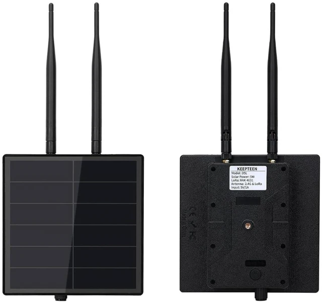 Main image of KEEPTEEN D5L-R1 Mesh Solar LoRa Repeater Built in RAKWireless 19007+4631 LoRa Modules Board Compatible with Meshtastic Meshcore Node Devices,915mhz Antenna SolarPanel Built in Battery Controller
