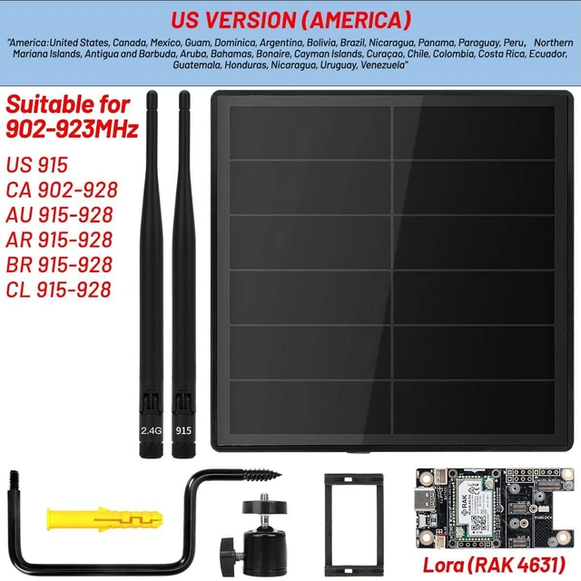 Alt view image 2 of 5 - KEEPTEEN D5L-R1 Mesh Solar LoRa Repeater Built in RAKWireless 19007+4631 LoRa Modules Board Compatible with Meshtastic Meshcore Node Devices,915mhz Antenna SolarPanel Built in Battery Controller