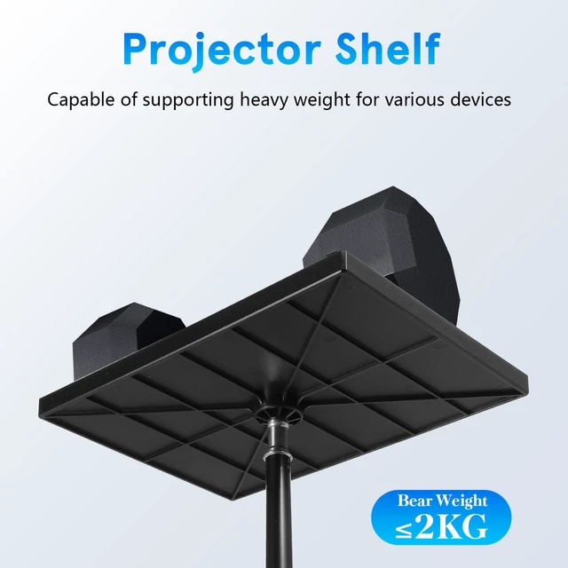 Alt view image 3 of 5 - Veemoon Projector Tripod Stand with Tray, 22.5-47" Height Adjustable