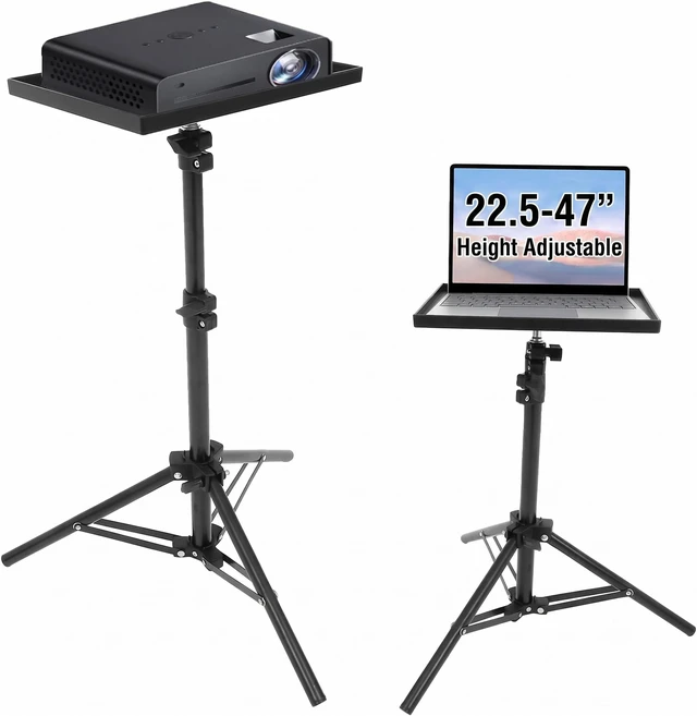 Main image of Veemoon Projector Tripod Stand with Tray, 22.5-47" Height Adjustable