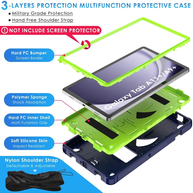 Alt view image 4 of 5 - DETUOSI Shockproof Case for Samsung Galaxy Tab A11+ Plus / A9+ 11 Inch