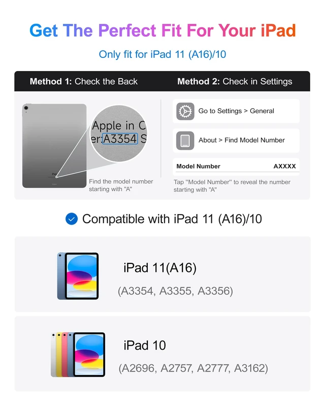 Alt view image 2 of 5 - HOU Smart Folio Keyboard Case for iPad A16 and iPad 10th Generation