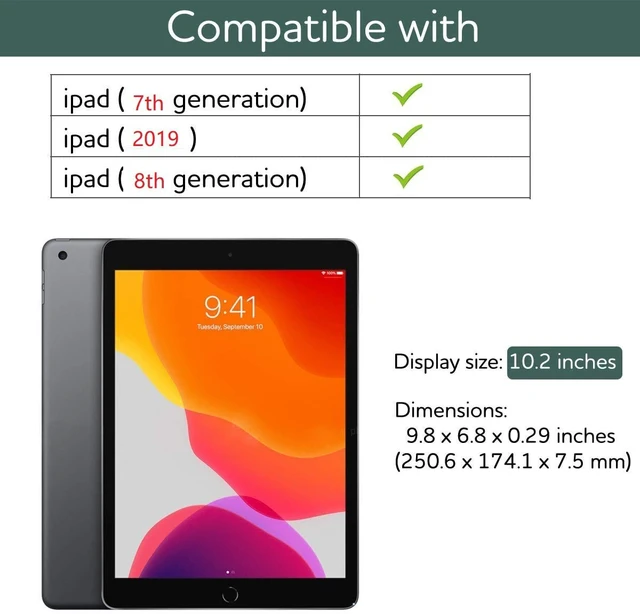 Alt view image 2 of 5 - SURITCH Case for iPad 10.2 2021/2020/2019 (9th/8th/7th Generation), Shockproof Protective Smart Cover Case with Stand and Auto Sleep/Wake for iPad 10.2 Inch (Marble)