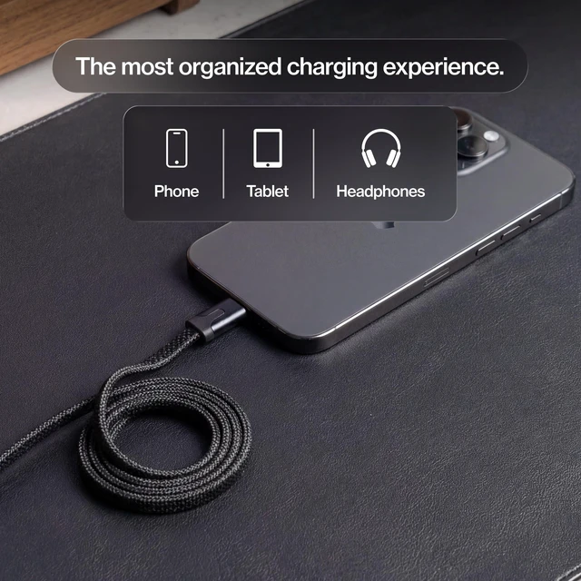 Alt view image 4 of 5 - Statik MagStack Slim USB A to C Flat Coil Magnetic Charging Cable, 27W