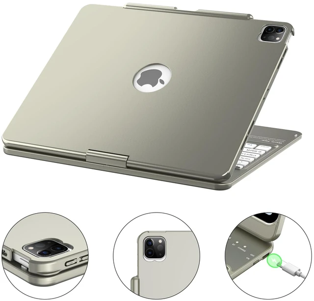 Alt view image 5 of 5 - KBCASE Keyboard Case for iPad Air 13 inch/Pro 12.9 inch, Slate Grey