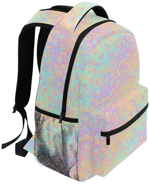 Alt view image 2 of 5 - MNSRUU Student Travel School Backpack Bright Leopard College Laptop Backpacks Business iPad Tablet Computer Bookbags for Adult Teen One Size
