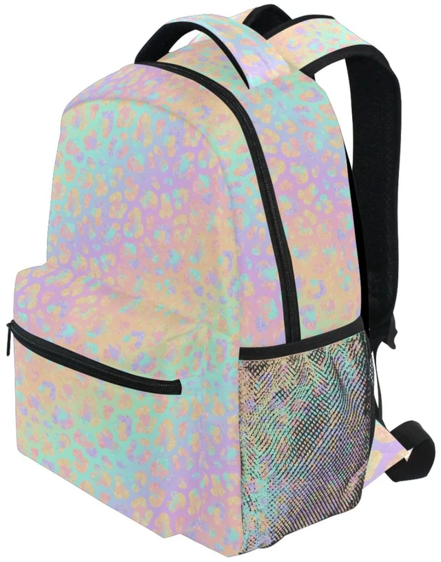 Alt view image 3 of 5 - MNSRUU Student Travel School Backpack Bright Leopard College Laptop Backpacks Business iPad Tablet Computer Bookbags for Adult Teen One Size